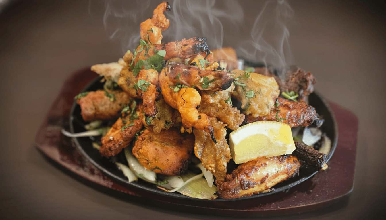 Mixed grill platter from the menu at The Old School House in Stony Stratford.