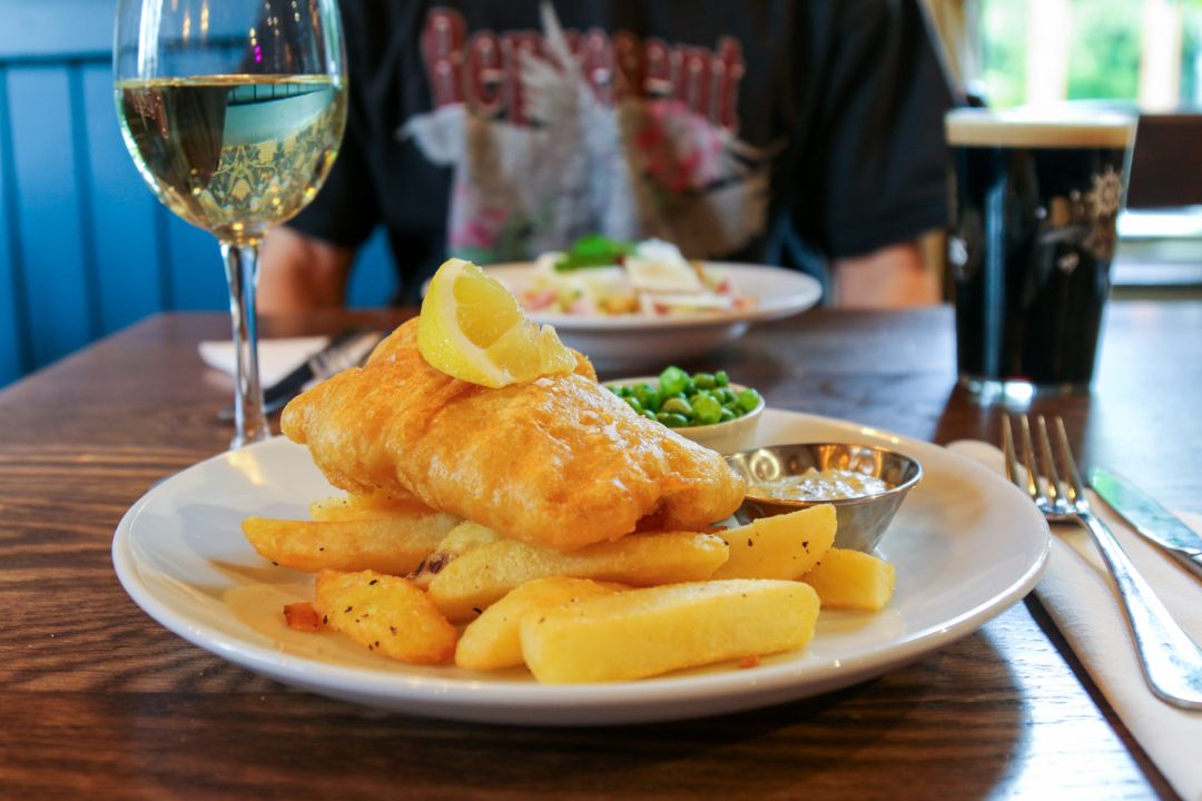 Super saver menu golden, crispy fish and chips
