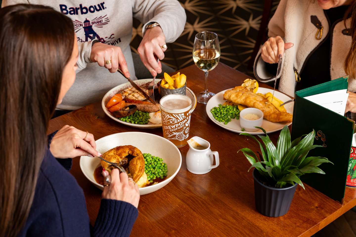 Dining at the old school house.